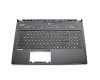 Clavier incl. topcase DE (allemand) noir/noir avec rétro-éclairage pour Exone go Workstation 1535