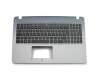 Clavier incl. topcase DE (allemand) noir/gris y compris support ODD original pour Asus VivoBook F540SA