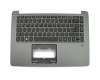 0KN1-092GE13 original Acer clavier incl. topcase DE (allemand) noir/gris avec rétro-éclairage