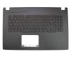 Clavier incl. topcase UK (anglais) noir/noir avec rétro-éclairage original pour Asus TUF FX753VD