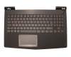 Clavier incl. topcase DE (allemand) noir/noir original pour Lenovo Legion Y520-15IKBN (80WK01DWGE)