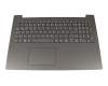 Clavier incl. topcase DE (allemand) gris/gris original pour Lenovo IdeaPad 320-15AST (80XV00LBMB)