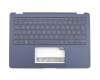 0KN1-1V1GE12 original Pega clavier incl. topcase DE (allemand) noir/bleu avec rétro-éclairage