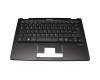 Clavier incl. topcase DE (allemand) noir/noir original pour Medion Akoya E2227T