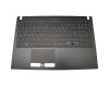 Clavier incl. topcase DE (allemand) noir/noir avec rétro-éclairage original pour Acer TravelMate P6 (P658-MG)