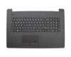 Clavier incl. topcase DE (allemand) noir/noir acec motif rugueux original pour HP 17-bs016ng (1UQ38EA)