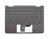 918028-041 original HP clavier incl. topcase DE (allemand) gris/gris avec rétro-éclairage