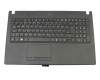 Clavier incl. topcase DE (allemand) noir/noir avec rétro-éclairage original pour Acer TravelMate P2 (P2510-G2-MG)