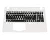 Clavier incl. topcase DE (allemand) noir/blanc original pour Acer Aspire ES1-524