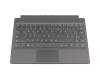 Clavier incl. topcase DE (allemand) noir/noir avec rétro-éclairage with backlight original pour Lenovo IdeaPad Miix 510-12IKB (80XE)