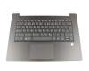 5CB0Q64414 original Lenovo clavier incl. topcase DE (allemand) gris/gris pour scanner d'empreintes digitales