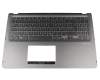 90NB0G21-R31GE0 original Asus clavier incl. topcase DE (allemand) noir/gris avec rétro-éclairage