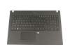 Clavier incl. topcase DE (allemand) noir/noir avec rétro-éclairage original pour Acer TravelMate P4 (P459-MG)