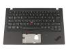 Clavier incl. topcase DE (allemand) noir/noir avec rétro-éclairage et mouse stick original pour Lenovo ThinkPad X1 Carbon 6th Gen (20KH0039GE)