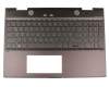 Clavier incl. topcase DE (allemand) noir/noir avec rétro-éclairage original pour HP Envy x360 15-cn0000