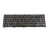 6-80-M9800-183-1 original Clevo clavier CH (suisse) noir/gris