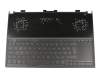 V161162FK1 GR original Sunrex clavier incl. topcase DE (allemand) noir/noir avec rétro-éclairage