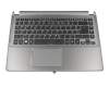 Clavier incl. topcase DE (allemand) noir/gris original pour Acer Aspire V5-473