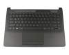 Clavier incl. topcase DE (allemand) noir/noir original pour HP 14-cm0000