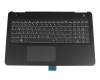 Clavier incl. topcase DE (allemand) noir/noir original pour HP Pavilion 15-bc300