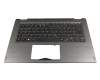 Clavier incl. topcase DE (allemand) noir/gris original pour Acer Spin 3 (SP314-51-548L)