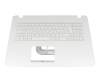 Clavier incl. topcase DE (allemand) blanc/blanc original pour Asus VivoBook 17 X705MB