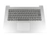 Clavier incl. topcase DE (allemand) gris/argent original pour Lenovo IdeaPad 330-14IKB (81G2009CGE)