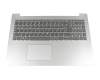 Clavier incl. topcase DE (allemand) gris/argent original pour Lenovo IdeaPad 320-15IAP (81A3)