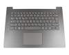 Clavier incl. topcase DE (allemand) gris/gris original pour Lenovo IdeaPad 330-14IKB (81G20039IN)