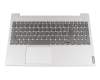 Clavier incl. topcase DE (allemand) gris foncé/gris avec rétro-éclairage original pour Lenovo IdeaPad S340-15IWL (81N8)