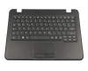 Clavier incl. topcase DE (allemand) noir/noir original pour Lenovo 100e Winbook (81CY)