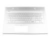 Clavier incl. topcase DE (allemand) argent/argent avec rétro-éclairage original pour HP Envy 17-bw0000