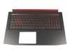 6B.Q3XN2.012 original Acer clavier incl. topcase DE (allemand) noir/rouge/noir avec rétro-éclairage (Nvidia 1060)