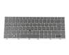 Clavier DE (allemand) gris/argent avec mouse stick original pour HP ZBook 14u G5