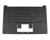 Clavier incl. topcase DE (allemand) noir/noir pour Emdoor NS14G