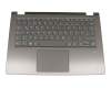 Clavier incl. topcase DE (allemand) gris/gris original pour Lenovo Yoga 530-14ARR (81H9000UGE)