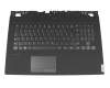 Clavier incl. topcase DE (allemand) noir/noir avec rétro-éclairage original pour Lenovo Legion Y540-17IRH (81Q4)