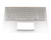 0KNB0-563QGE00 original Asus clavier incl. topcase DE (allemand) argent/argent avec rétro-éclairage