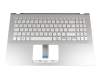 AEXKJG01020 original Quanta clavier incl. topcase DE (allemand) argent/argent avec rétro-éclairage