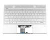 Clavier incl. topcase DE (allemand) argent/argent avec rétro-éclairage original pour HP Pavilion 13-an0200