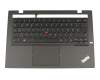 0C45081 original Lenovo clavier incl. topcase DE (allemand) noir/noir avec rétro-éclairage et mouse stick