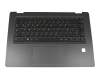 5CB0M32849 original Lenovo clavier incl. topcase DE (allemand) noir/noir avec rétro-éclairage avec découpe pour les lecteurs FingerPrint