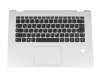 AM1R4000130 original Lenovo clavier incl. topcase DE (allemand) noir/blanc avec rétro-éclairage avec découpe pour les lecteurs FingerPrint