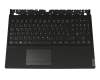 Clavier incl. topcase DE (allemand) noir/noir avec rétro-éclairage original pour Lenovo Legion Y540-15IRH (81RJ/81SX)