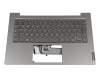 Clavier incl. topcase DE (allemand) gris/gris avec rétro-éclairage original pour Lenovo ThinkBook 14 IIL (20SL)