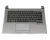 Clavier incl. topcase DE (allemand) noir/gris original pour Fujitsu Stylistic Q665