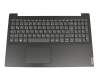 Clavier incl. topcase DE (allemand) gris/noir original pour Lenovo IdeaPad S145-15IGM (81MX)