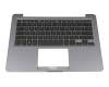 Clavier incl. topcase DE (allemand) noir/gris original pour Asus L406MA-EK954TS