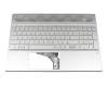 Clavier incl. topcase DE (allemand) argent/argent avec rétro-éclairage (carte graphique GTX) original pour HP Pavilion 15-cs0306ng (5ER72EA)