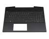 Clavier incl. topcase DE (allemand) moir/blanc/noir avec rétro-éclairage original pour HP Pavilion Gaming 15-cx0000